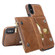 iPhone X / XS Zipper Wallet Bag PU Back Cover Shockrpoof Phone Case with Holder & Card Slots & Wallet - Brown