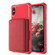 iPhone X / XS Zipper Wallet Card Bag PU Back Case - Red