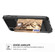 iPhone X / XS ZM06 Card Bag TPU + Leather Phone Case - Black