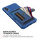 iPhone X / XS ZM06 Card Bag TPU + Leather Phone Case - Blue