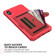 iPhone X / XS ZM06 Card Bag TPU + Leather Phone Case - Red