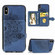 iPhone X/XS Mandala Embossed Magnetic Cloth PU + TPU + PC Case with Holder & Card Slots & Wallet & Photo Frame & Strap - Blue