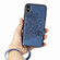 iPhone X/XS Mandala Embossed Magnetic Cloth PU + TPU + PC Case with Holder & Card Slots & Wallet & Photo Frame & Strap - Blue