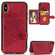 iPhone X/XS Mandala Embossed Magnetic Cloth PU + TPU + PC Case with Holder & Card Slots & Wallet & Photo Frame & Strap - Red