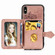 iPhone X/XS Mandala Embossed Magnetic Cloth PU + TPU + PC Case with Holder & Card Slots & Wallet & Photo Frame & Strap - Rose Gold