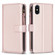 iPhone XS / X 9 Card Slots Zipper Wallet Leather Flip Phone Case - Rose Gold