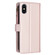 iPhone XS / X 9 Card Slots Zipper Wallet Leather Flip Phone Case - Rose Gold