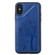iPhone XS / X Cat Tree Embossing Pattern Shockproof Protective Case with Card Slots & Photo Frame & Holder - Blue