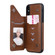 iPhone XS / X Cat Tree Embossing Pattern Shockproof Protective Case with Card Slots & Photo Frame & Holder - Brown