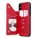 iPhone XS / X Cat Tree Embossing Pattern Shockproof Protective Case with Card Slots & Photo Frame & Holder - Red