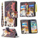 iPhone XS / X Colored Drawing Pattern Zipper Horizontal Flip Leather Case with Holder & Card Slots & Wallet - Flower Elephants