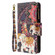 iPhone XS / X Colored Drawing Pattern Zipper Horizontal Flip Leather Case with Holder & Card Slots & Wallet - Flower Elephants