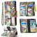 iPhone XS / X Colored Drawing Pattern Zipper Horizontal Flip Leather Case with Holder & Card Slots & Wallet - Tree