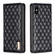 iPhone XS / X Diamond Lattice Magnetic Leather Flip Phone Case - Black