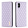 iPhone XS / X Diamond Lattice Magnetic Leather Flip Phone Case - Purple