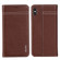 iPhone XS / X GEBEI Top-grain Leather Horizontal Flip Protective Case with Holder & Card Slots - Brown