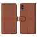 iPhone XS / X GEBEI Top-grain Leather Horizontal Flip Protective Case with Holder & Card Slots & Wallet & Photo Frame - Brown