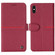 iPhone XS / X GEBEI Top-grain Leather Horizontal Flip Protective Case with Holder & Card Slots & Wallet & Photo Frame - Red Wine