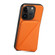 iPhone XS / X Imitation Calfskin Leather Back Phone Case with Holder - Orange