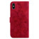 iPhone XS / X Lily Embossed Leather Phone Case - Red
