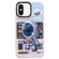 iPhone XS / X Mechanical Astronaut Pattern TPU Phone Case - Blue