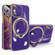 iPhone XS / X Multifunction Electroplating MagSafe Holder Phone Case - Dark Purple