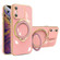 iPhone XS / X Multifunction Electroplating MagSafe Holder Phone Case - Pink