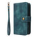 iPhone XS / X Multifunctional Card Slot Zipper Wallet Leather Phone Case - Blue