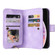 iPhone XS / X Multifunctional Card Slot Zipper Wallet Leather Phone Case - Purple