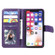 iPhone XS / X Multifunctional Magnetic Copper Buckle Horizontal Flip Solid Color Leather Case with 10 Card Slots & Wallet & Holder & Photo Frame - Purple
