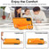 iPhone XS / X Non-slip Full Coverage Ring PU Phone Case with Wristband - Orange