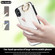iPhone XS / X Non-slip Full Coverage Ring PU Phone Case with Wristband - White