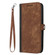 iPhone XS / X Side Buckle Double Fold Hand Strap Leather Phone Case - Brown