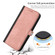 iPhone XS / X Side Buckle Double Fold Hand Strap Leather Phone Case - Pink