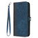 iPhone XS / X Side Buckle Double Fold Hand Strap Leather Phone Case - Royal Blue