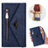 iPhone XS / X Skin Feel Zipper Horizontal Flip Leather Case with Holder & Card Slots & Photo Frame & Lanyard & Long Rope - Blue