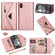 iPhone XS / X Skin Feel Zipper Horizontal Flip Leather Case with Holder & Card Slots & Photo Frame & Lanyard & Long Rope - Rose Gold