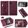 iPhone XS / X Skin Feel Zipper Horizontal Flip Leather Case with Holder & Card Slots & Photo Frame & Lanyard & Long Rope - Wine Red