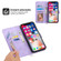 iPhone XS / X Skin-feel Flowers Embossed Wallet Leather Phone Case - Purple
