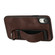 iPhone XS / X Wristband Holder Leather Back Phone Case - Coffee