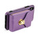 iPhone XS / X Zipper Hardware Card Wallet Phone Case - Purple