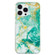 iPhone 15 Pro Max IMD Shell Pattern TPU Phone Case - Green Marble