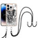 iPhone 15 Pro Electroplating Dual-side IMD Phone Case with Lanyard - Totem Elephant