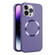iPhone 15 Pro CD Texture MagSafe Frosted Translucent Phone Case - Dark Purple
