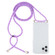 iPhone 15 Pro Four-Corner Shockproof Transparent TPU Case with Lanyard - Purple