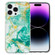 iPhone 15 Pro IMD Shell Pattern TPU Phone Case - Green Marble