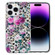 iPhone 15 Pro IMD Shell Pattern TPU Phone Case - Leopard Flower