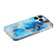 iPhone 15 Pro IMD Shell Pattern TPU Phone Case - Blue Gold Marble
