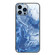 iPhone 15 Pro Marble Pattern Glass Protective Phone Case - Blue Ocean