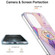 iPhone 13 Pro Max Electroplating Splicing Marble Pattern Dual-side IMD TPU Shockproof Case with Ring Holder - Light Purple